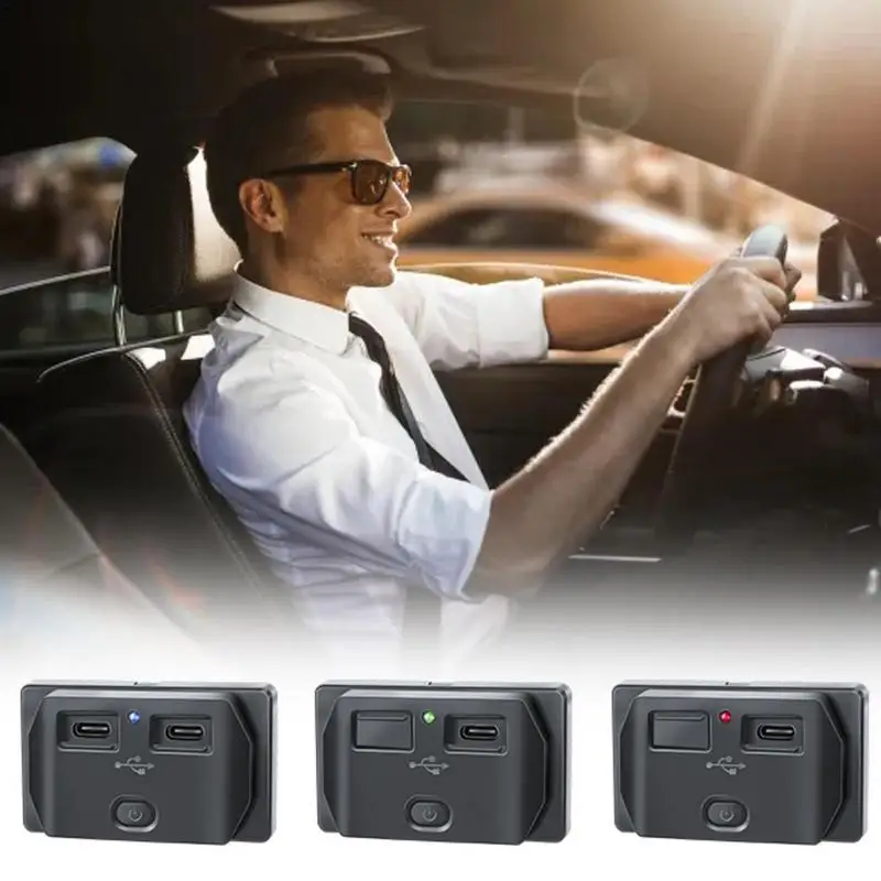 

Dual Port 12v-24v USB Car Outlet With Caps Rv USB Outlet Phone Charger Outlet item Multi Port Sockets For Rv Marine Boat Bus