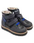 Ботинки детские 23003  кожа, АНТРАЦИТ черный