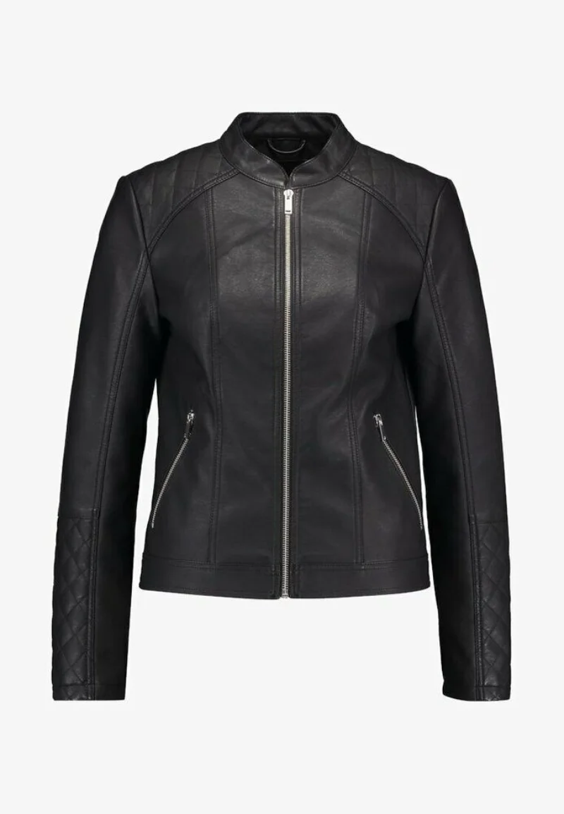 Women Leather Jacket 100% Real Black Biker Lambskin Custom Fit Coats and Jackets Stand Collar High-end Trench Coat