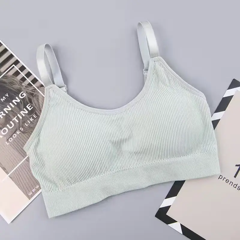 

Bra Japanese Chest-wrapped Sling Tube Top Beautiful Back Seamless Adjustable Shoulder Strap No Steel Ring Sports Underwear Women