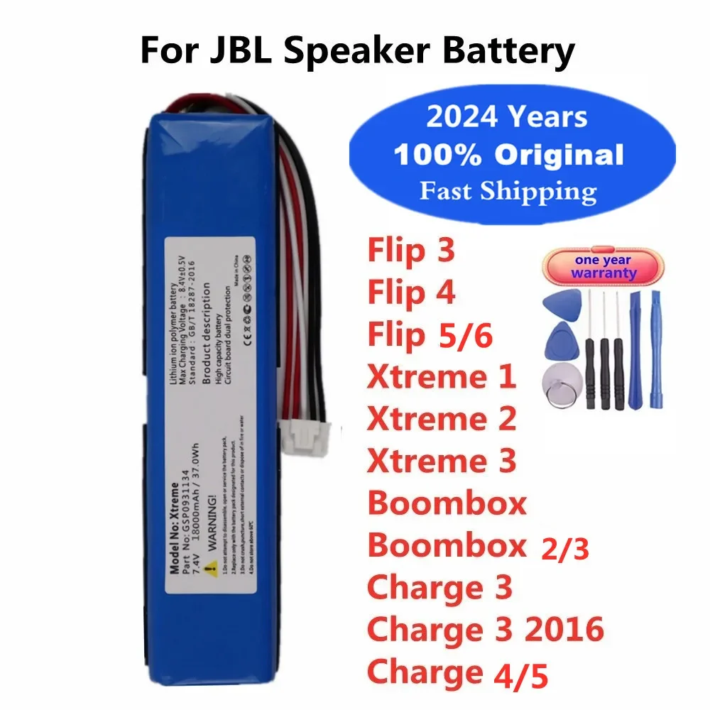 Оригинальный аккумулятор для динамика плеер на 2024 год JBL Flip 3 4 5 6 1 2 Boombox Xtreme Charge 2016