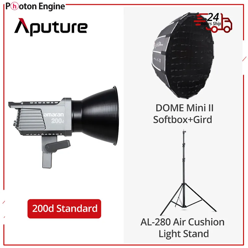 Aputure Amaran 100D 200D LED Video 130W CRI95 + TLCI96 39500 lux @ 1m Bluetooth App Control 8 световых эффектов источник
