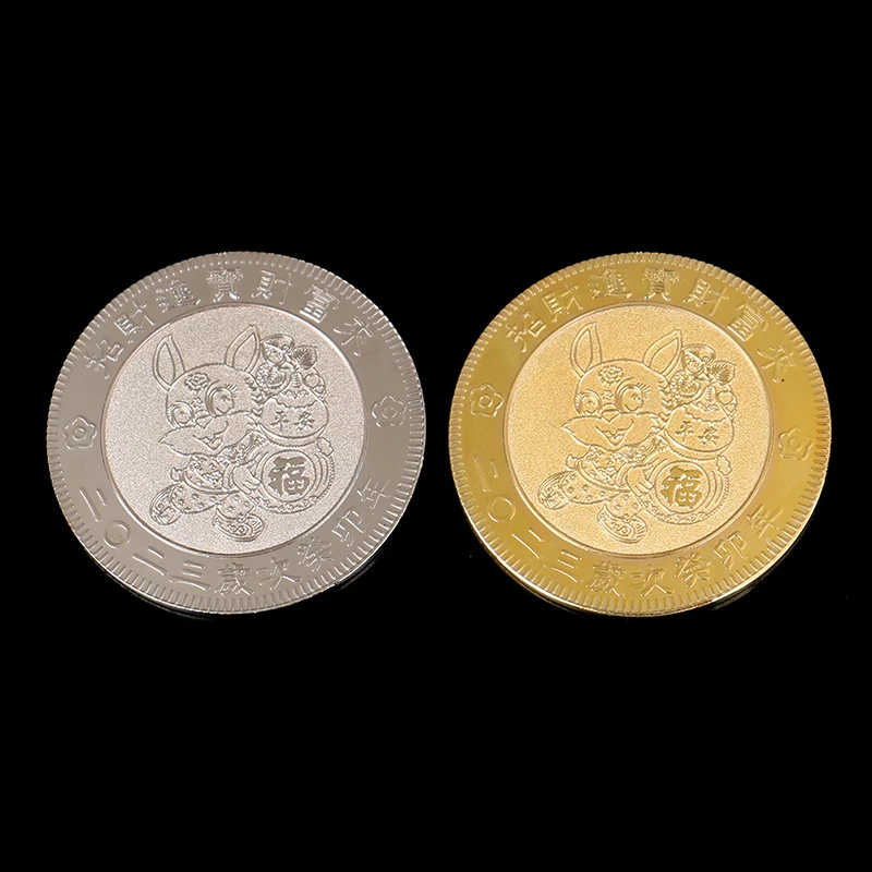 

Милый кролик на новый год 2023 памятная монета с китайским знаком зодиака домашний Декор подарок с китайским зодиаком