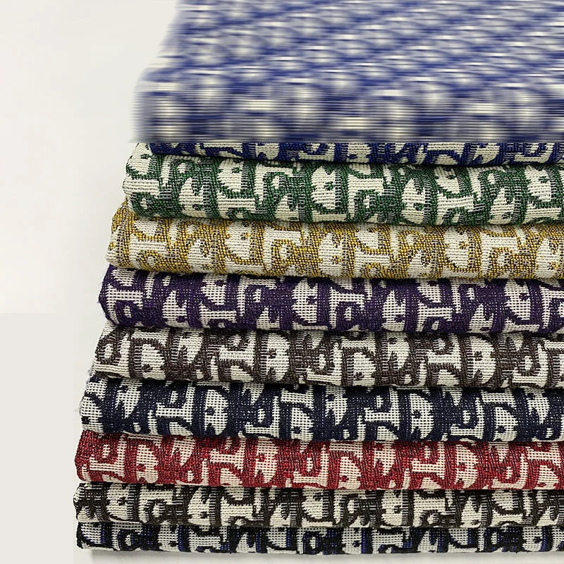 

D letters Thick JacquardFabric Diy For Clothing Bag Shoes Curtain Sofa Cover Diy Handmade For Sewing Per Meter 1.5m*0.5m
