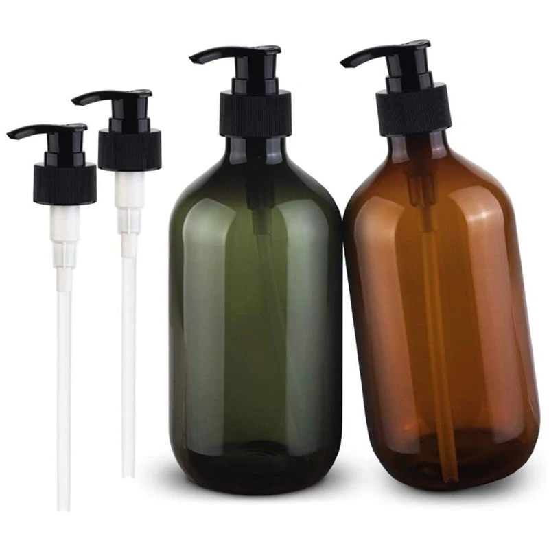 

Hot 17Oz Soap Dispenser, Hand Dish Soap Dispenser For Kitchen Bathroom Countertop,Refillable Lotion Liquid Soap Pump Bottles