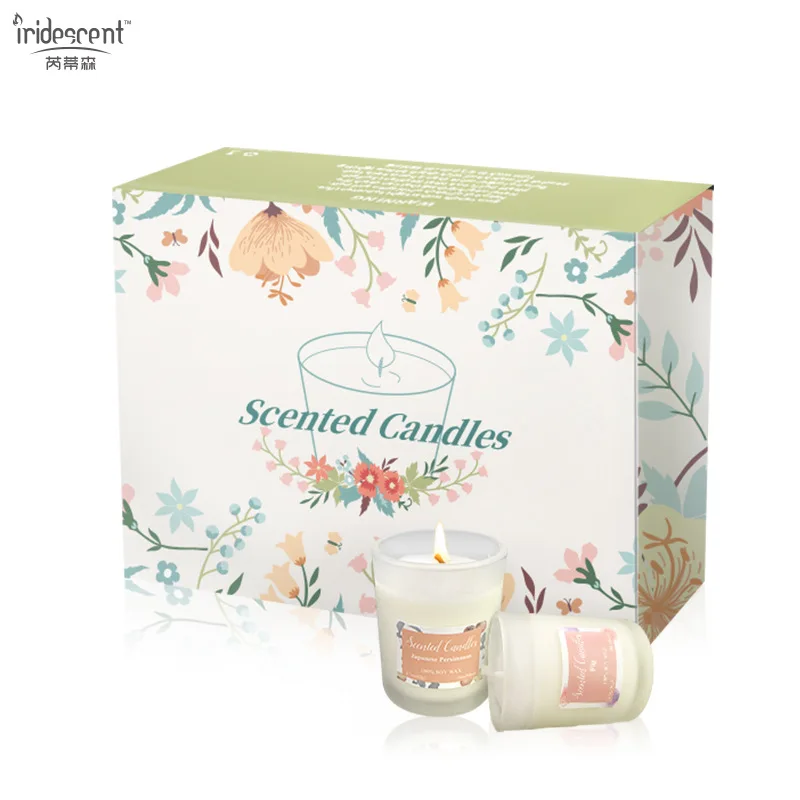 Стеклянный ароматизированный свечной баночка для сна с соевым воском для домашнего декора M ON.