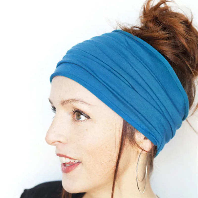 

Elastic Turban Hat Training Women Fitness Headband Sweatband Fitness Bandage Headwrap Headbands Hair Accessories