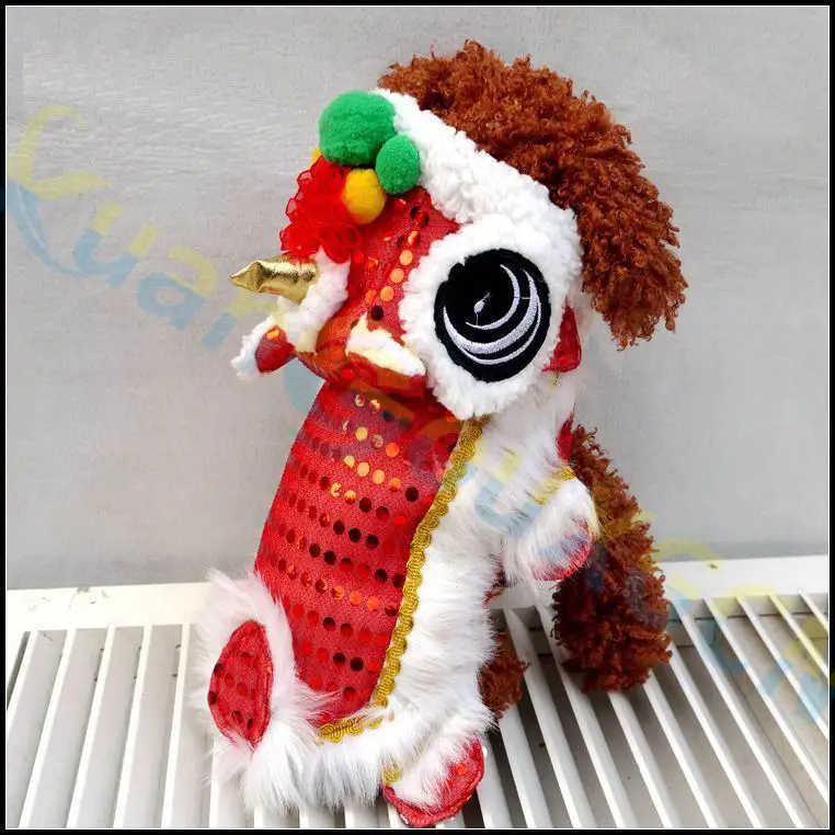 

Spring Festival Teddy dog coat winter puppy costume pet Lion dance clothes small dog cat Tang suit new year cat jacket 2022