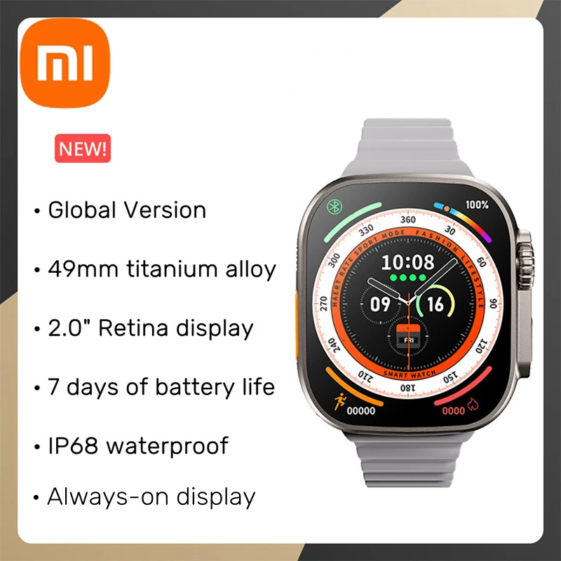 

Смарт-часы Xiaomi Ultra мужские, 49 мм, экран 2,0 дюйма, водостойкие