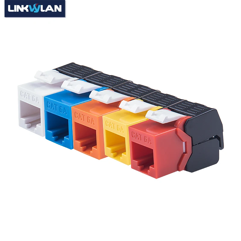 10G Ethernet RJ45 CAT6A красочные Keystone разъемы без инструментов Тип сетевые модули