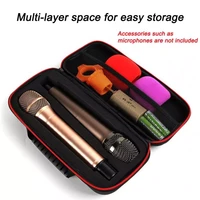 portable wireless microphone storage case eva hard case shockproof travel carry storage bag for travelling camping business trip