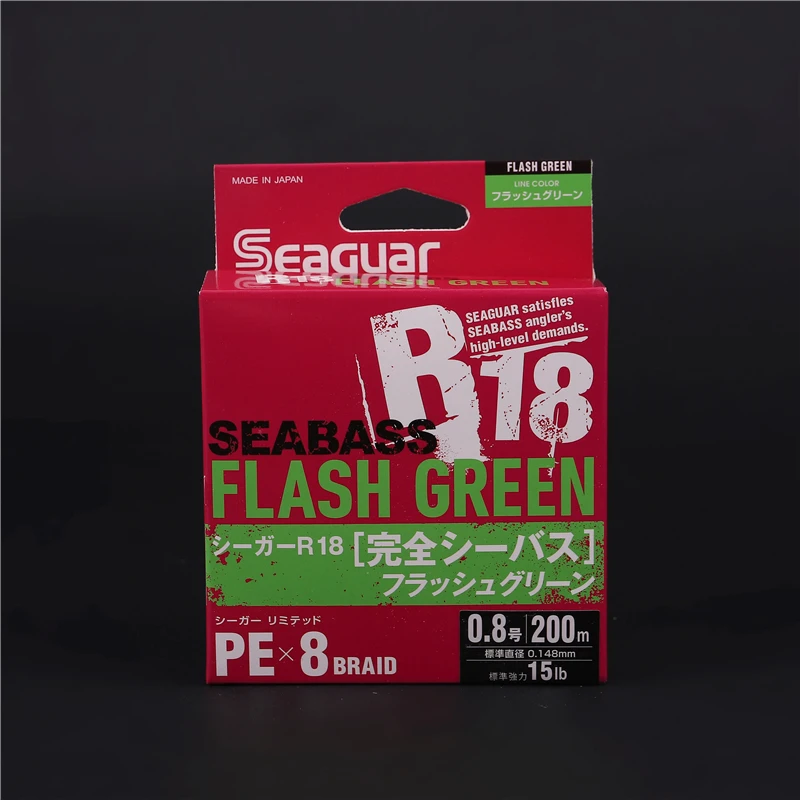 100% оригинальный бренд Seaguar Seabass Pe X8 8-жильная плетеная рыболовная леска 11LB-35LB 150 м 200 м, зеленый цвет, сделано в Японии 100% оригинальный бренд Seaguar Seabass Pe X8 8-жильная плетеная рыболовная леска 11LB-35LB 150 м 200 м, зеленый цвет, сделано в Японии
