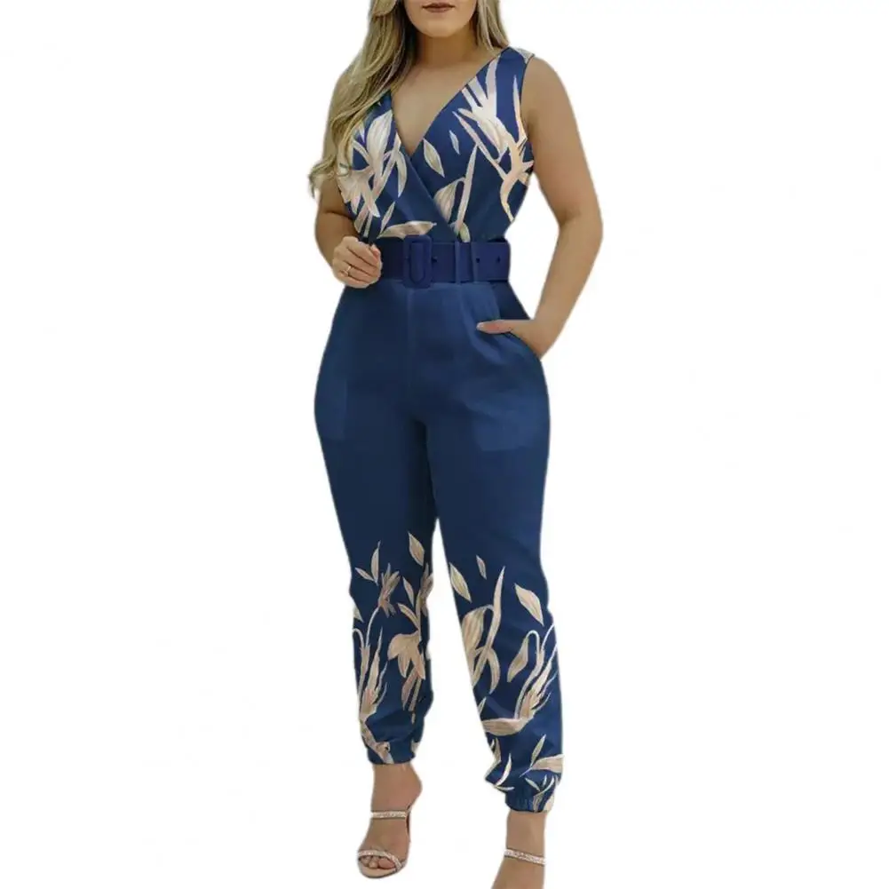 

Jumpsuit Sleeveless Office Lady Jumpsuit Patchwork Backless Overalls
