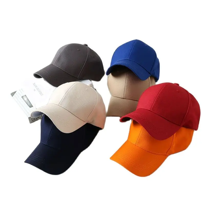 

Solid Color Baseball Cap Men and Women Unisex Caps Couple White Black Pink 7 Colors Casquette Homme