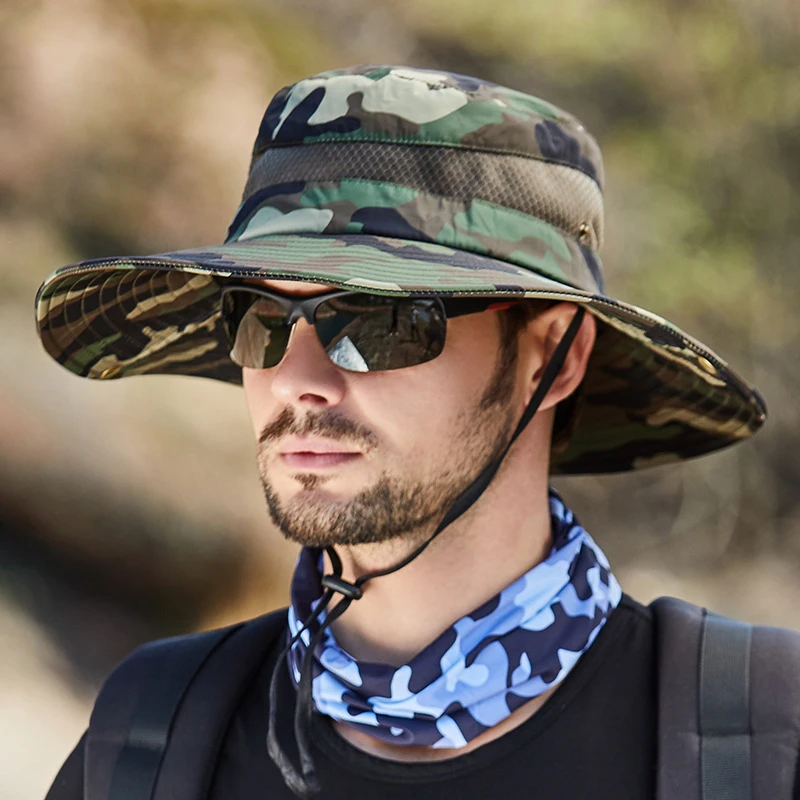 

Camouflage Tactical Cap Boonie Military Hats Army Caps Hunting Outdoor Hiking Fishing Sun Protector Fisherman Cap