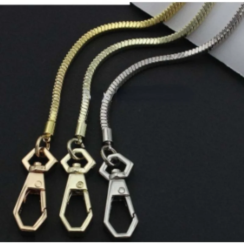 120cm Bags Chains Belts Strap Cross Body Handbag Shoulder Bag Snake Chain Strap Replacement Metal DIY Bag Accessories Belt
