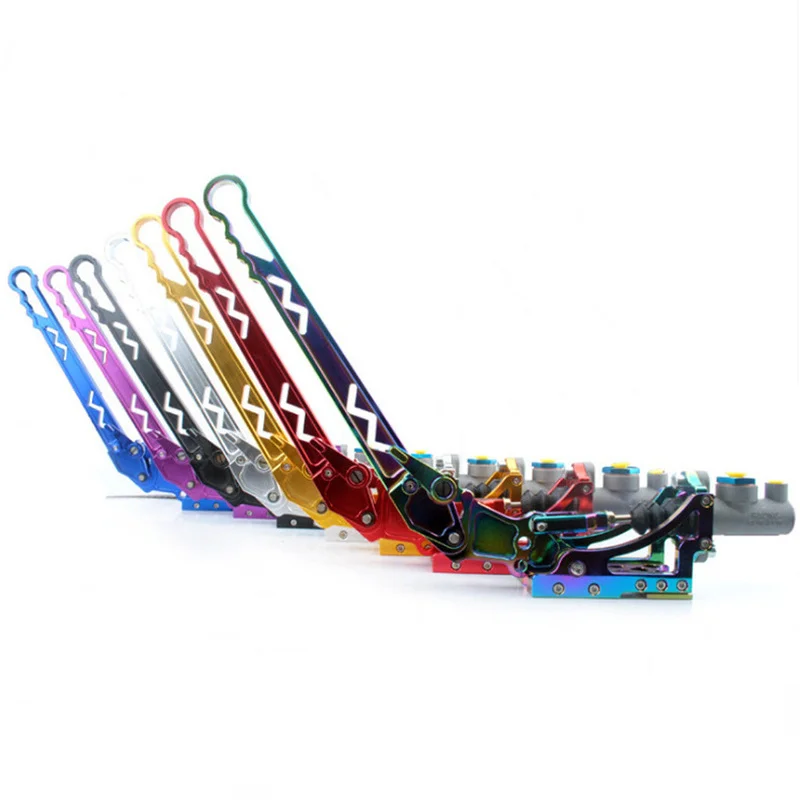 

Car modification new universal long handle drift brake curved handbrake Symphony racing drift hydraulic handbrake colorful