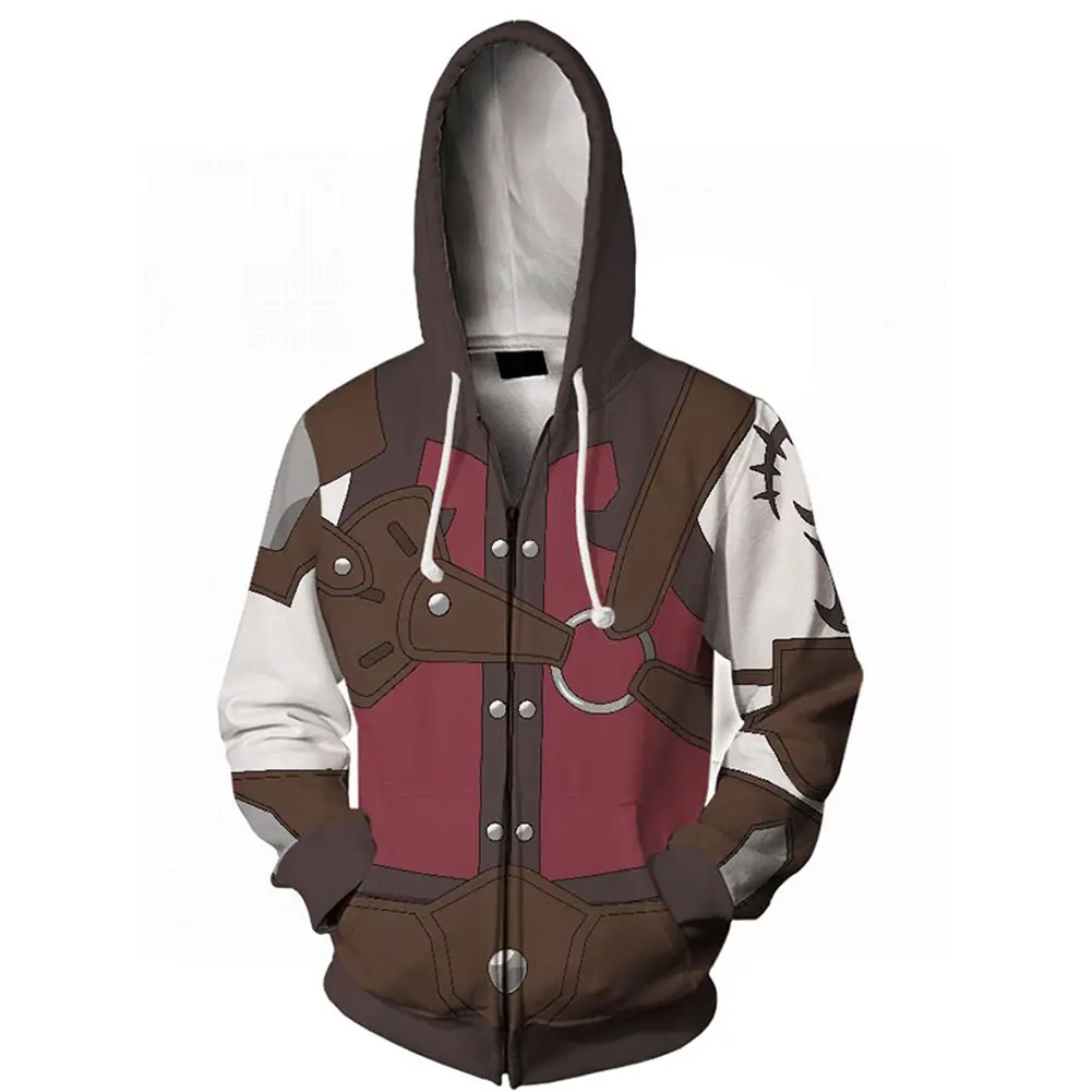 

The Rising of The Shield Hero L‘Arc Berg Cosplay Hoodie 3D Printed Hooded Sweatshirt Casual Streetwear Zip Up Jacket Coat