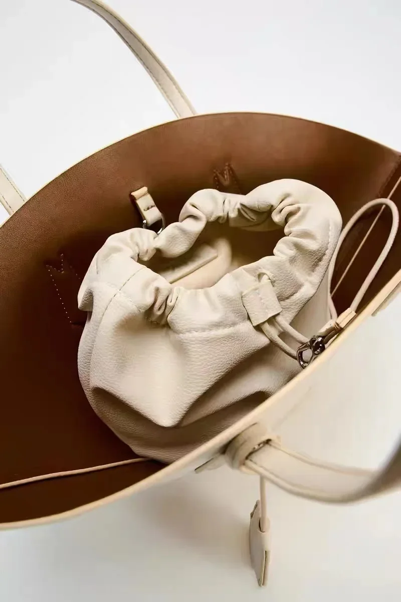 Женская сумка-тоут ZA RA 2024 с ручкой в виде веера