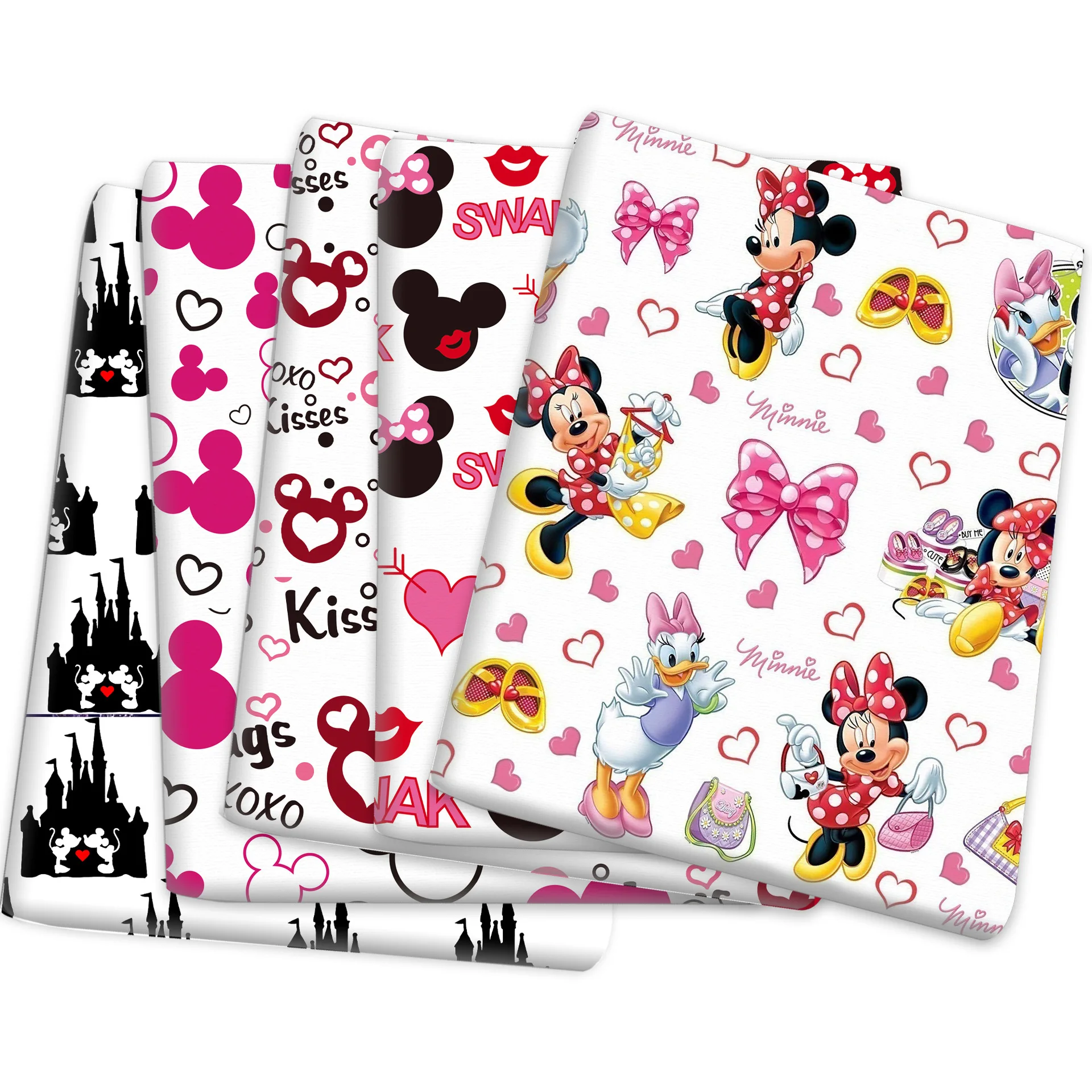 Ширина см ткань из полиэстера и хлопка с изображением Диснея Микки Минни для