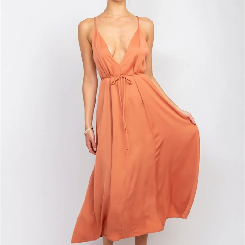 

Women Sexy Wrap Boho Maxi Bandage Club Long Dress Party Bridesmaids Robe Femme