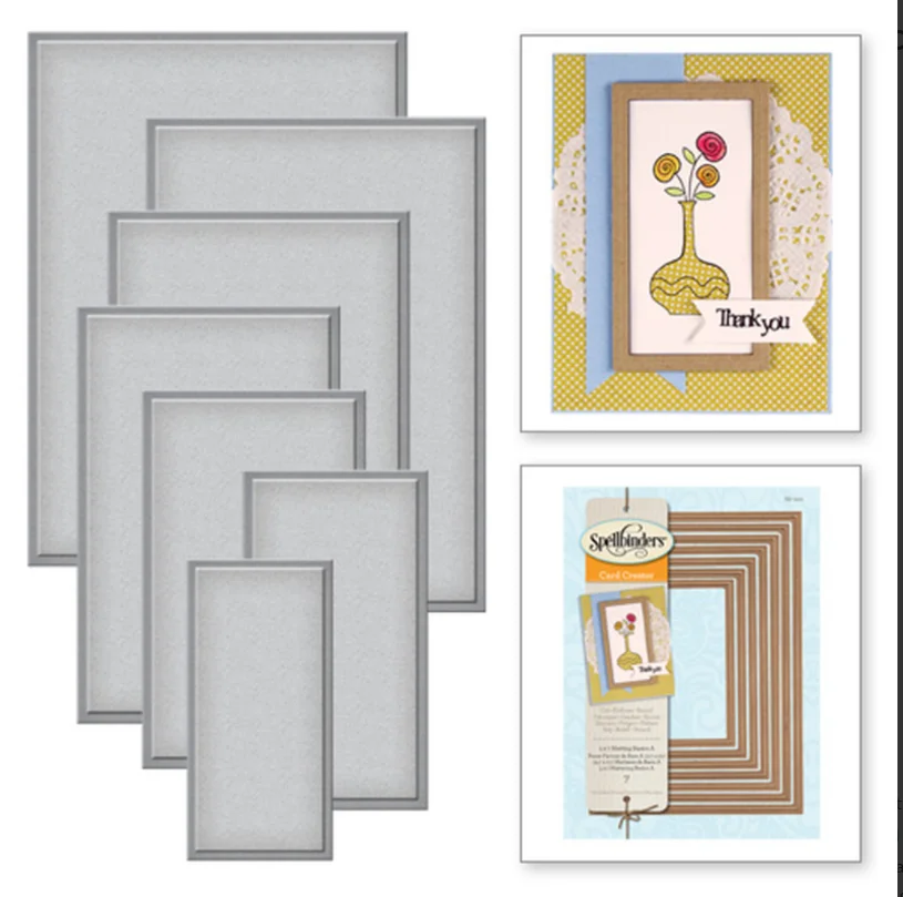 

Small To Large Rectangle Metal Cutting Dies For Diy Scrapbooking Crafts Maker Photo Album Template Handmade Decoration 2022 New