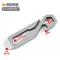 8 in 1 tool card multifunctional edc card tool portable wrench screwdriver bottle opener outdoor household camping maintenance t