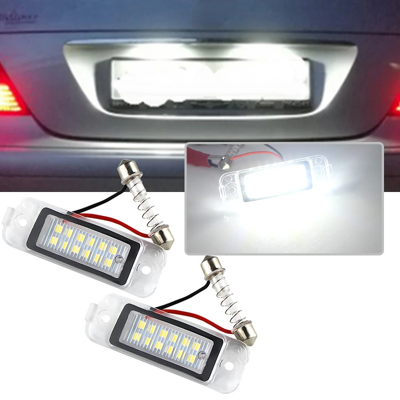

2 PCS FOR Lampu Pelat Nomor Lisensi LED Otomatis Mobil Cocok untuk Mercedes W163 W164 X164 ML GL A2518200066