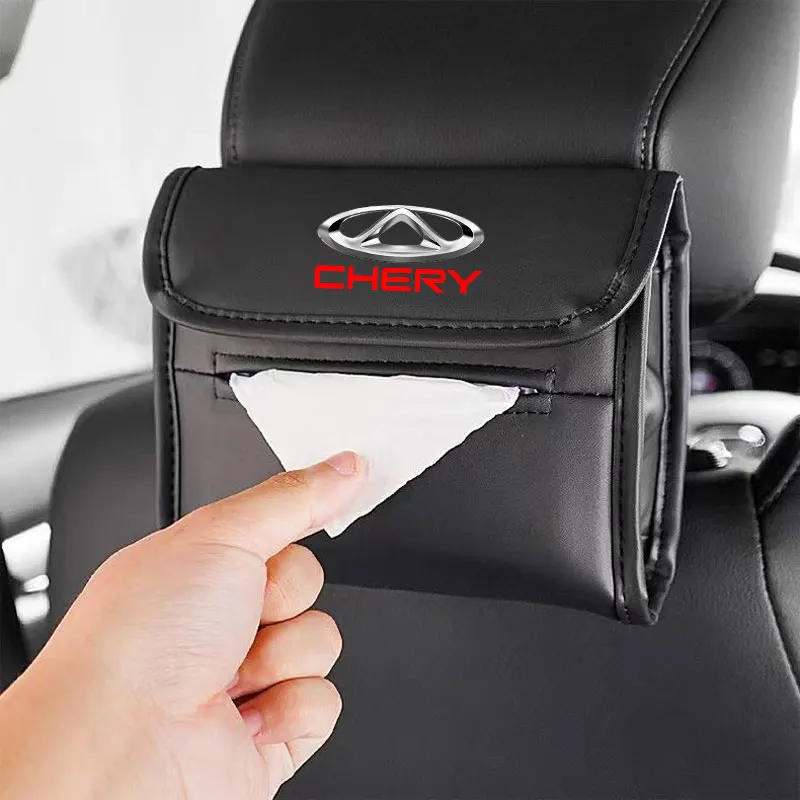 

Car Leather Tissue Bag Car Backseat Tissue Case Storage For Chery Tiggo 8 Arrizo 5 pro gx 5x eQ7 Chery tiggo 7 Pro 2020 Car