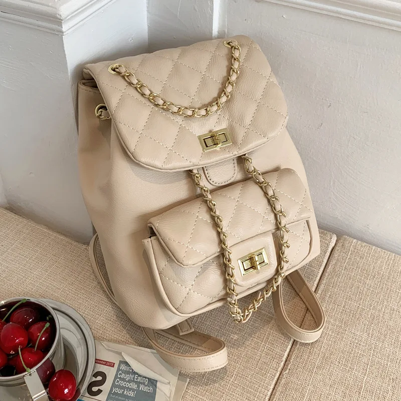 

Школьный ранец, Весенняя сумка через плечо для студентов колледжа, вместительная Новинка 2022, легкий дорожный рюкзак на цепочке из мягкой ко...