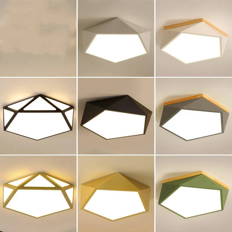 

Светильник для спальни, потолочный светодиодный светильник, новый креативный геометрический светильник, простой современный бытовой свет...