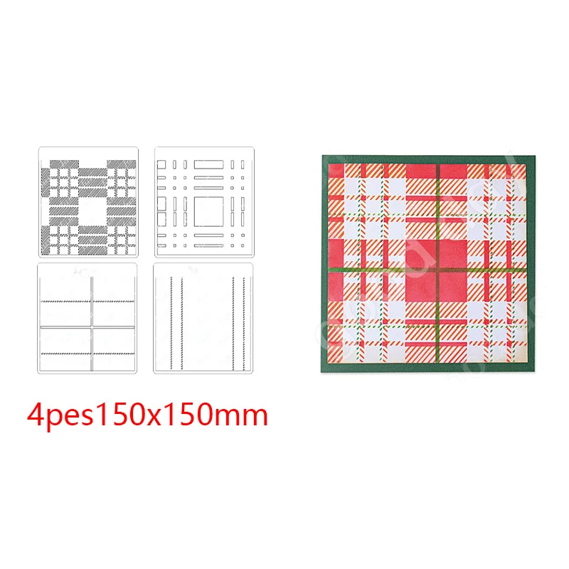 

Tartan by Olivia Rose New Arrival Plastic Stencil Cutting Dies For DIY Stencil Scrapbook Paper Card Photo Album Decoration 2022