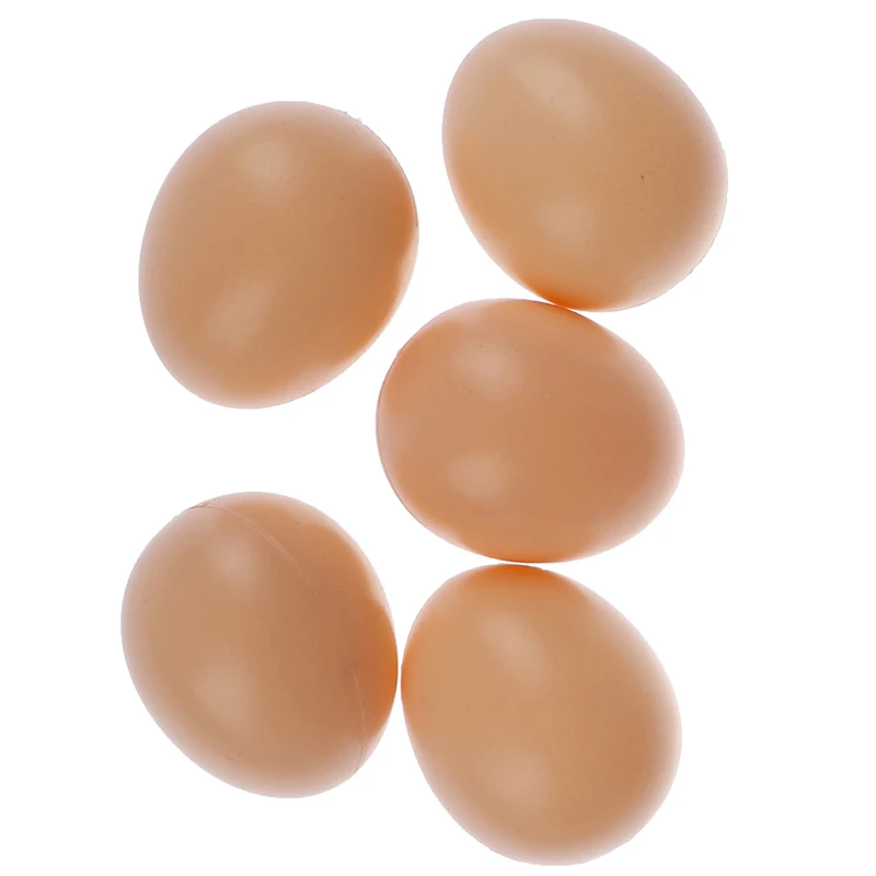 

5Pcs Fake Dummy Egg Hen Poultry Chicken Joke Prank Plastic Eggs Party Decor Toy for Kids