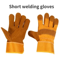 work gloves cowhide leather men working welding safety protective garden sports moto driver wear resisting gloves 1008