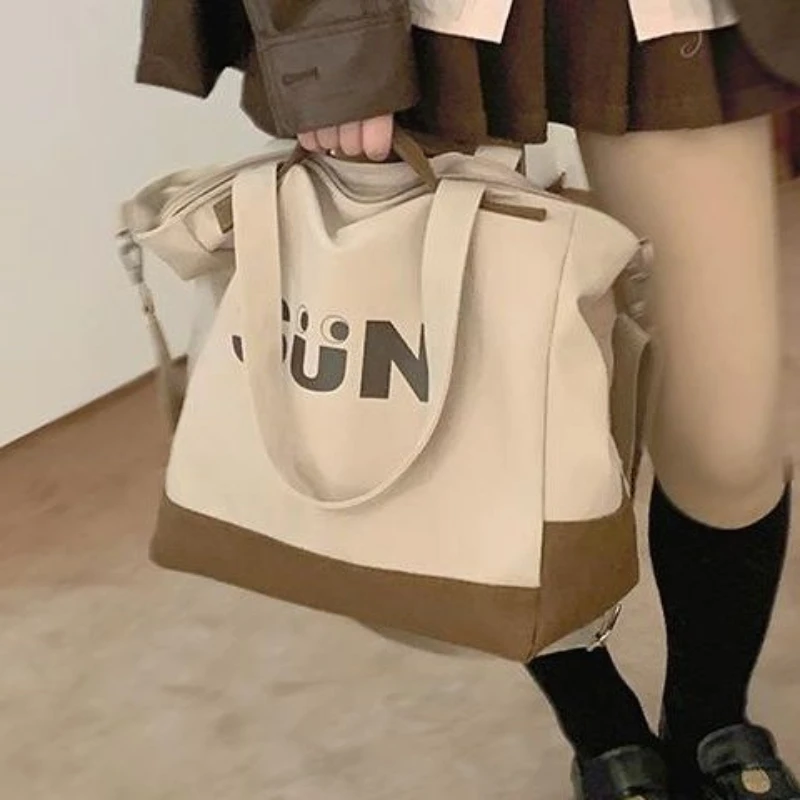 

2023 new bag female large-capacity crossbody bag shoulder commuter college students Tote bag simple versatile handbag