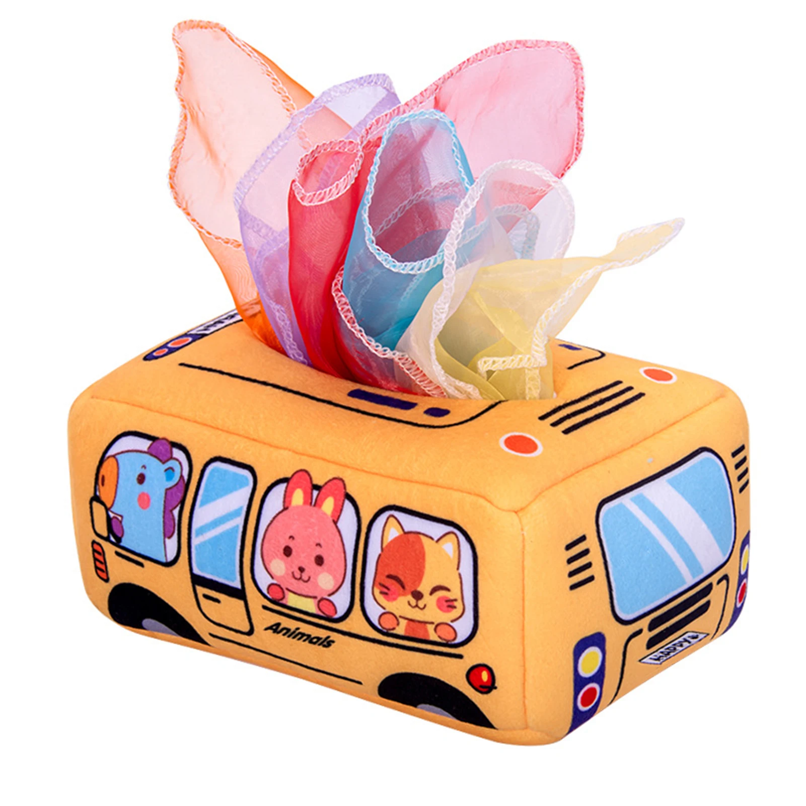 

Волшебная коробка для детских салфеток, игрушка, сенсорные игрушки для малышей, Обучающие разноцветные шарфы для дошкольного обучения для малышей