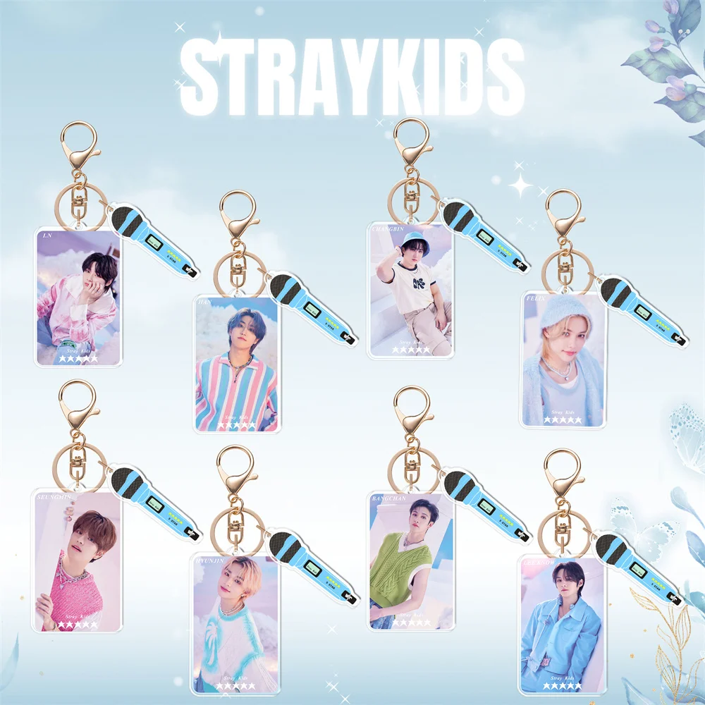 

Брелок для ключей Kpop StrayKids, 5 звезд, акриловый коллективный брелок Hyunjin Felix Bangchan Lee знаем, аксессуары для сумки