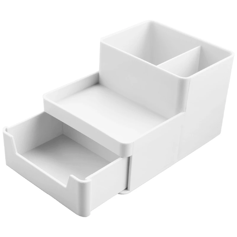 

Pen Holder For Desk, Plastic Pencil Organizer Holder, Cute Pen Organizer Storage With Drawer, Perfect Gift For Office
