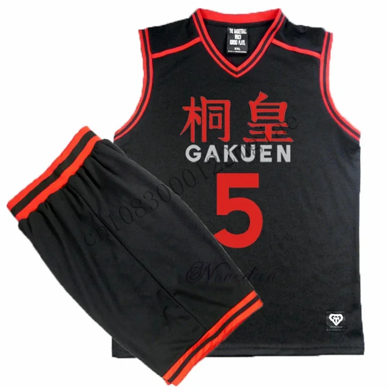 Фото Аниме No Basket Basuke Косплей GAKUEN Школьная форма Aomine Daiki Баскетбольный трикотаж Спортивная одежда Футболка Шорты Костюмный комплект CMM221 №1