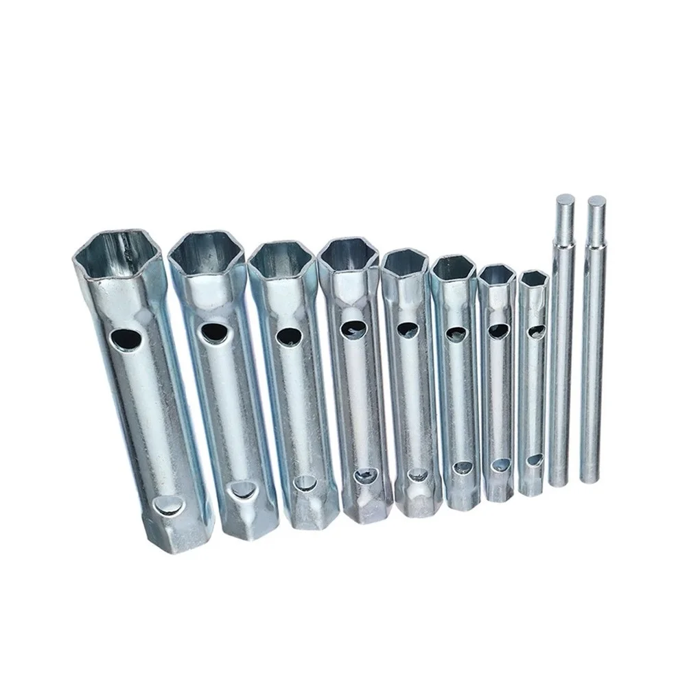 

6/10PCS Metric Tubular Box Wrench Set Tube Bar Spark-Plug Adjustable Spanner Tap Hex Socket Wrench 8-17mm 6-22mm Hand Tools