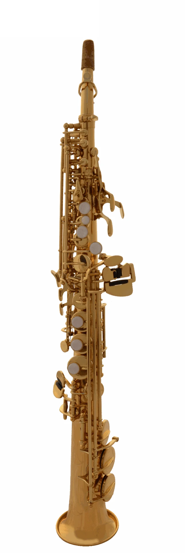 

Professional soprano Bb lacquered gold split saxophone