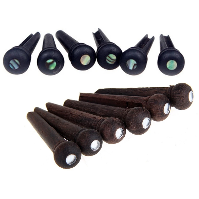 

6 шт., булавки для гитары из розового дерева