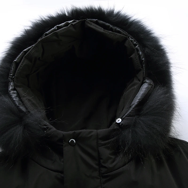 Men's Thickened Down Jacket Winter Warm Down Coat -30 High Quality Men X-Long White Duck Down Hooded Down Parkas Plus Size 5XL