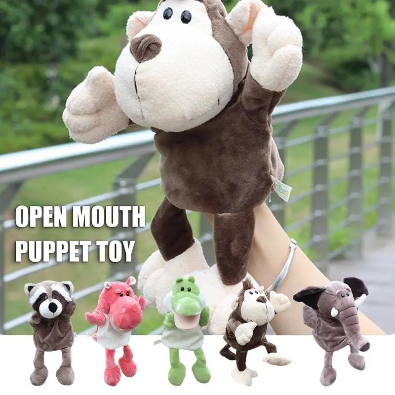 

Animal Puppets Plush Hand Puppet Cartoon Stuffed Puppet Plush Toddler Hand Puppets With Open Movable Mouth For Pretend Toy