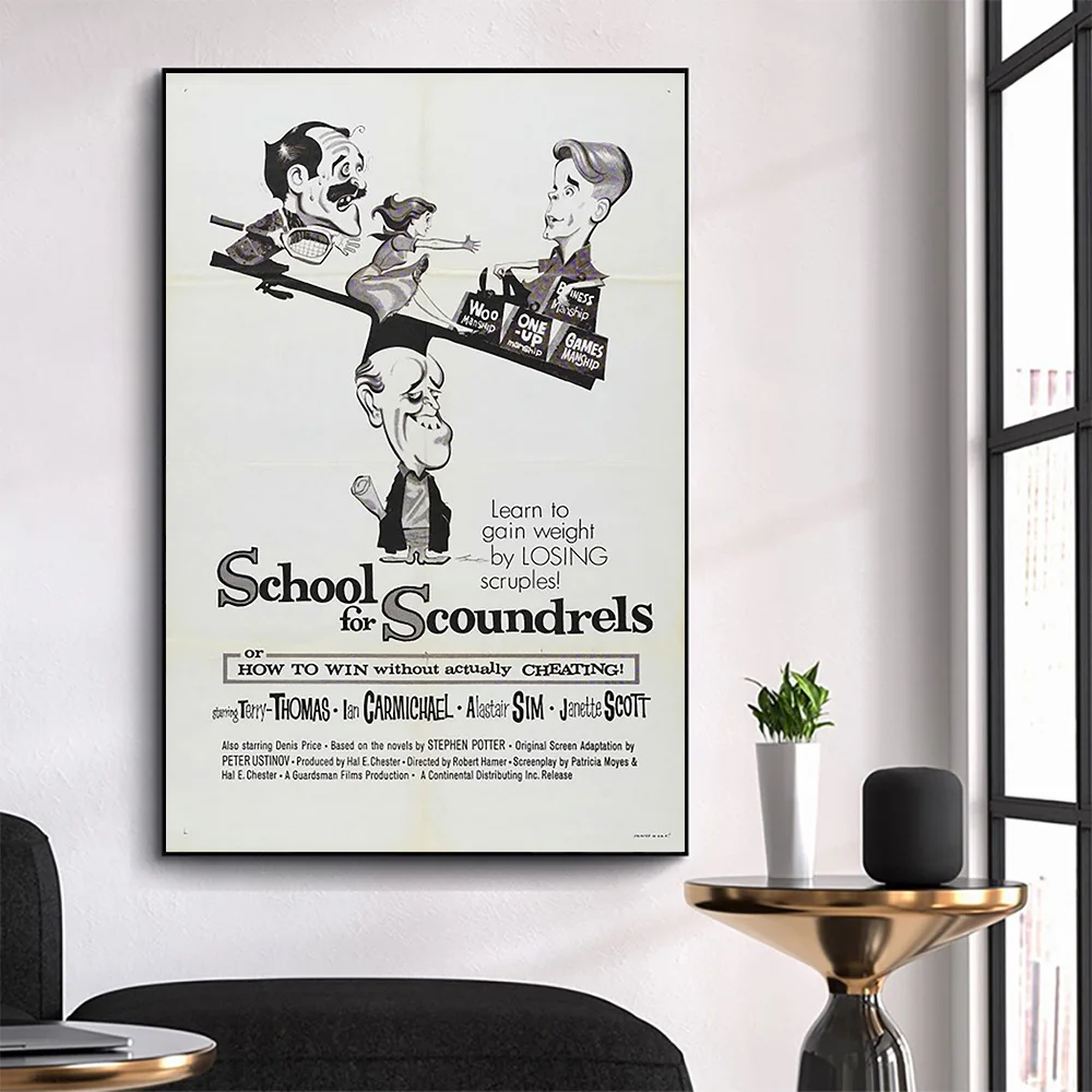 

CP3869 School for Scoundrels Classic Hot Movie Print Silk Fabric Poster Indoor Wall Art Decor Gift