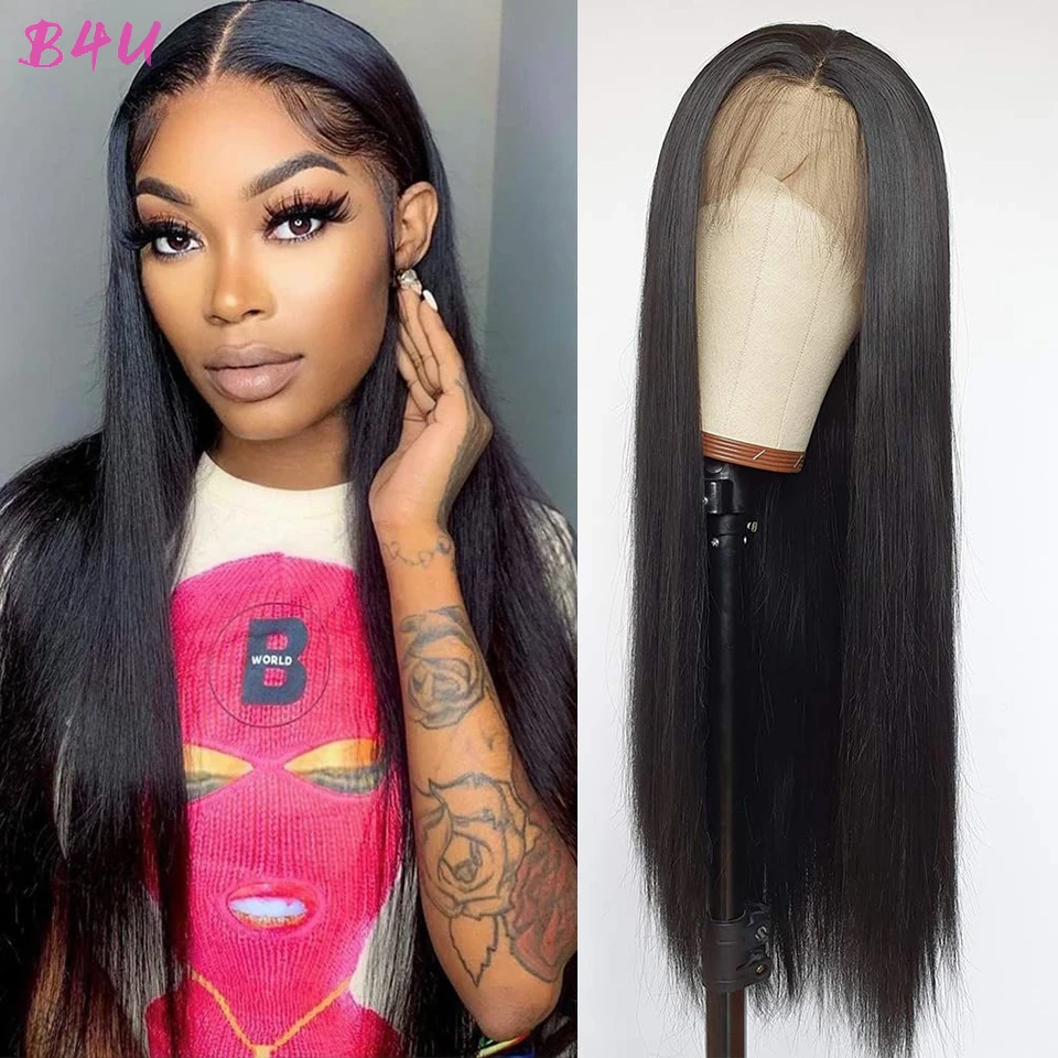 Straight Lace Front Human Hair Wig 4x4 Lace Closure Wig Brazilian Virgin 13x4 Lace Frontal Wig For Black Women  Human Hair Wig