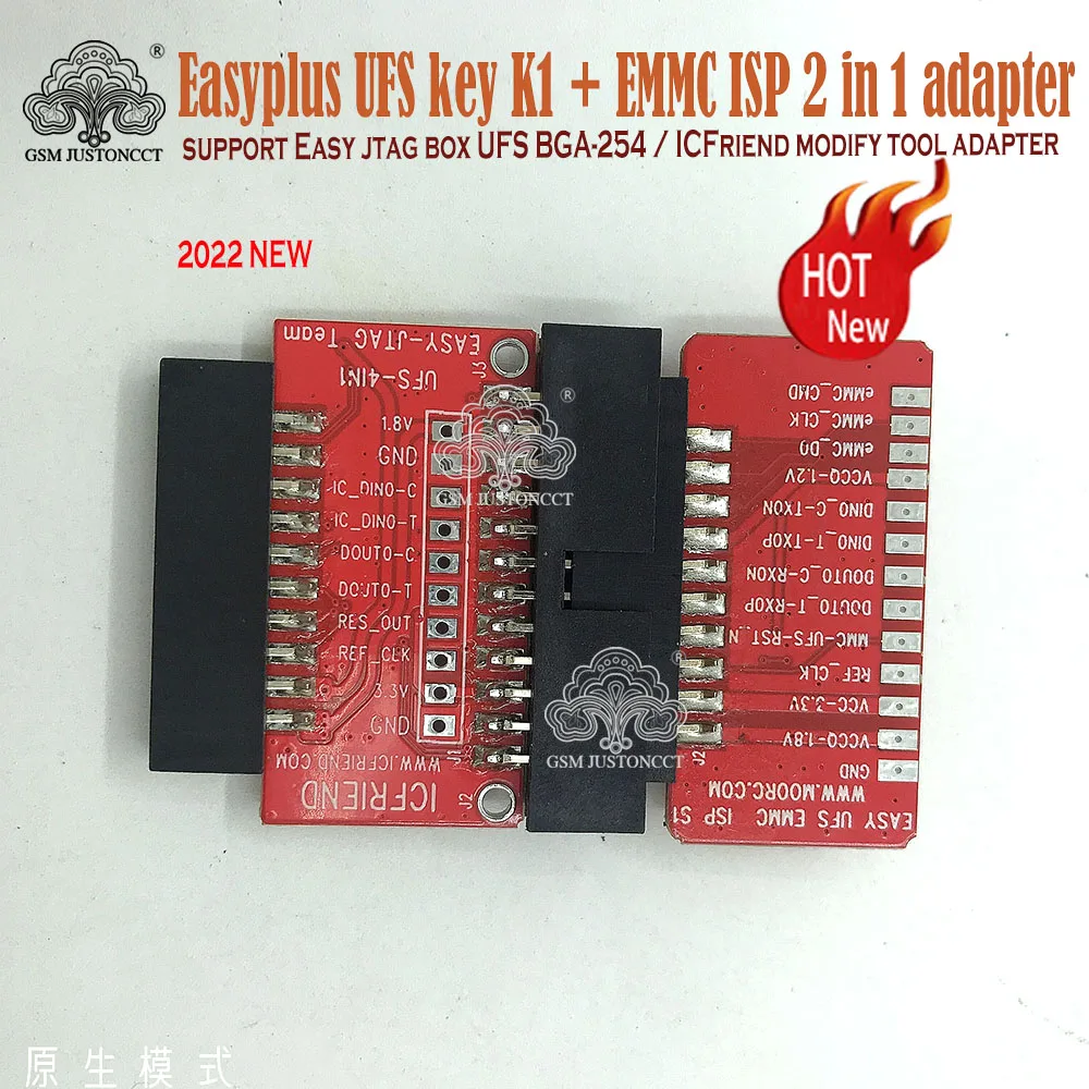 EASY Plus UFS key K1 + eMMC ISP 2 в 1 адаптер для работы розетки UFS/EMMC (U2 позиция без чипа