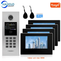 WIFI Video Intercom For Apartment Building RFID Card Access Control System 7" TUYA Smart Video Intercom Phone For Home Doorbell