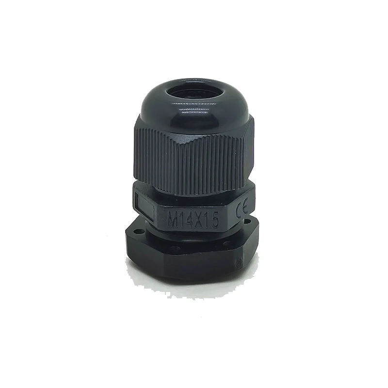 

1pcs Nylon Cable Gland M14x1.5 Cable Range 4~8mm Thread Length 9mm Wire Seal Fixed Connector Black Plastic Gland