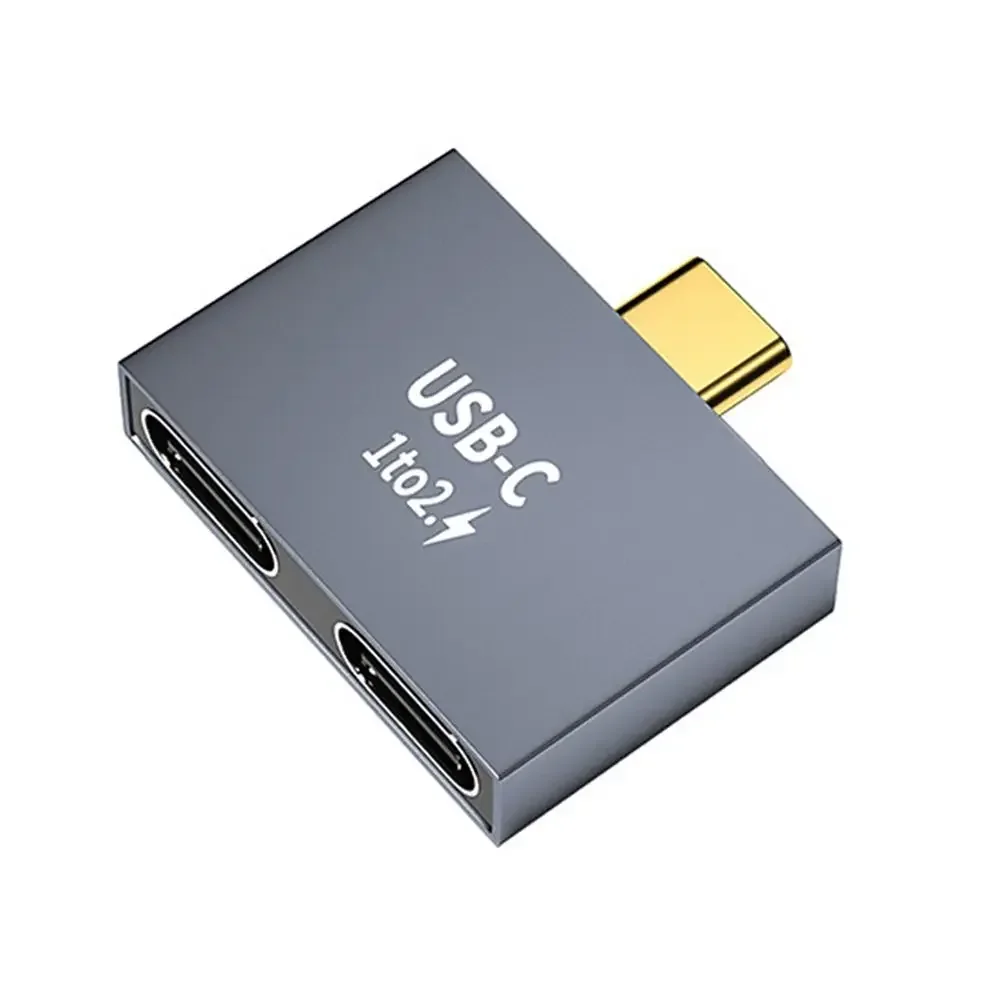 Фото Разъем-удлинитель 1–2 Адаптер Type-C Разветвитель Передача данных USB C «папа» на двойное зарядное устройство USB C «мама» PD №1